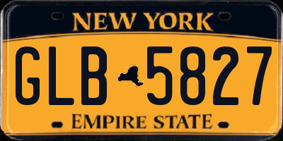 NY license plate GLB5827