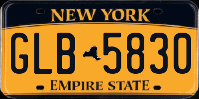 NY license plate GLB5830