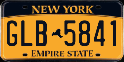 NY license plate GLB5841