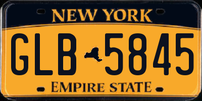 NY license plate GLB5845