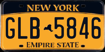 NY license plate GLB5846