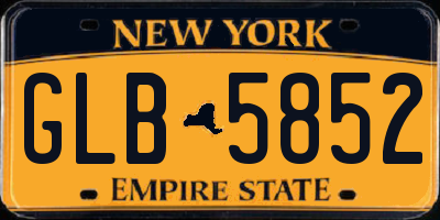 NY license plate GLB5852