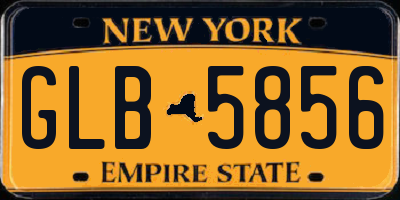 NY license plate GLB5856