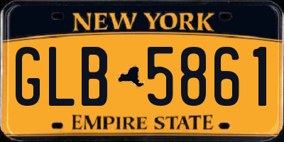 NY license plate GLB5861