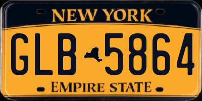 NY license plate GLB5864