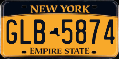 NY license plate GLB5874