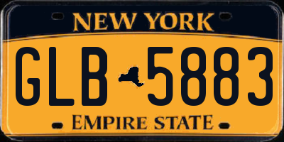 NY license plate GLB5883