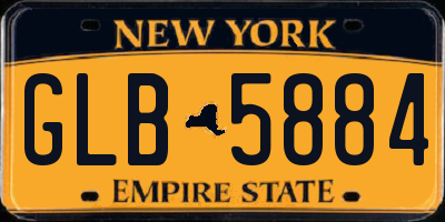 NY license plate GLB5884