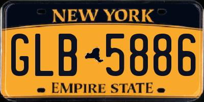 NY license plate GLB5886