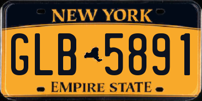 NY license plate GLB5891