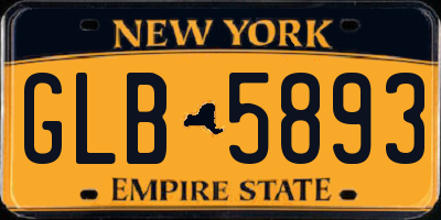 NY license plate GLB5893