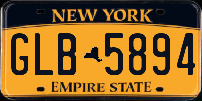 NY license plate GLB5894