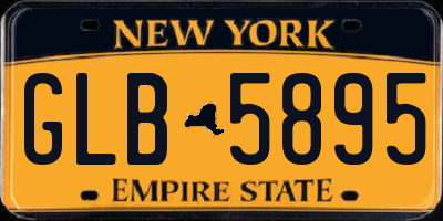 NY license plate GLB5895