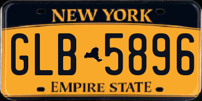 NY license plate GLB5896