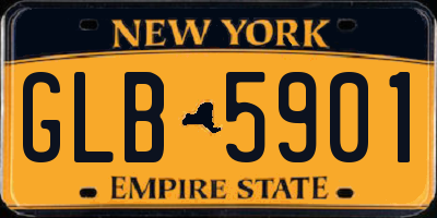 NY license plate GLB5901