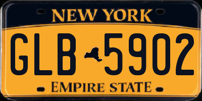 NY license plate GLB5902