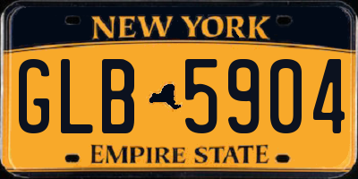 NY license plate GLB5904