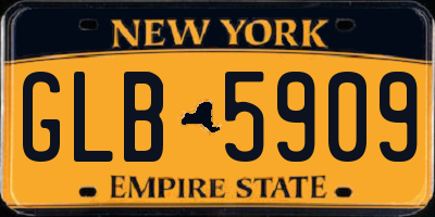 NY license plate GLB5909