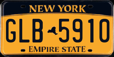 NY license plate GLB5910