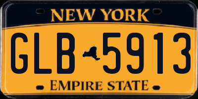 NY license plate GLB5913