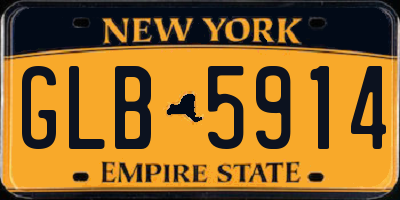 NY license plate GLB5914