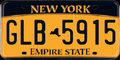 NY license plate GLB5915