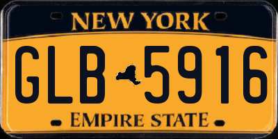 NY license plate GLB5916