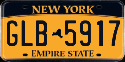 NY license plate GLB5917