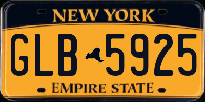 NY license plate GLB5925