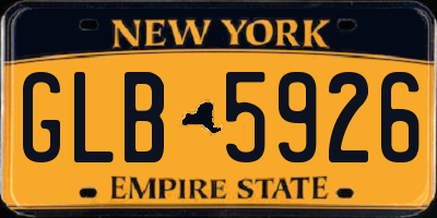 NY license plate GLB5926