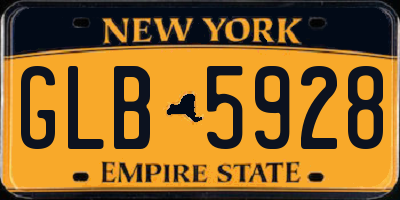 NY license plate GLB5928