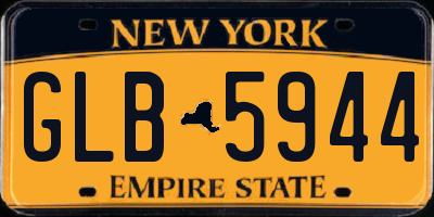 NY license plate GLB5944
