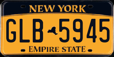 NY license plate GLB5945