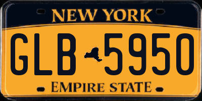 NY license plate GLB5950