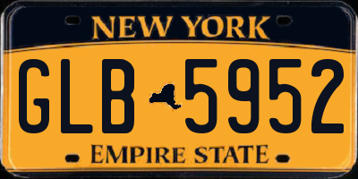 NY license plate GLB5952