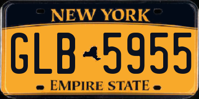 NY license plate GLB5955