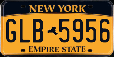 NY license plate GLB5956