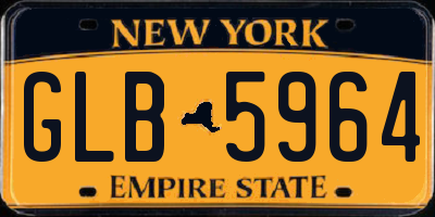 NY license plate GLB5964