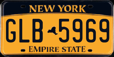 NY license plate GLB5969