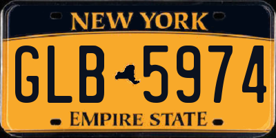 NY license plate GLB5974