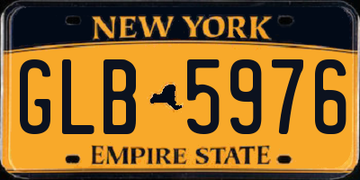 NY license plate GLB5976