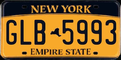 NY license plate GLB5993