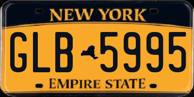 NY license plate GLB5995
