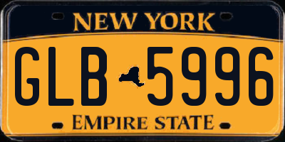 NY license plate GLB5996