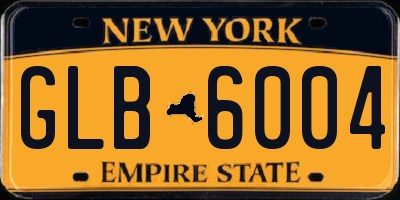 NY license plate GLB6004