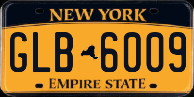 NY license plate GLB6009