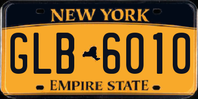 NY license plate GLB6010