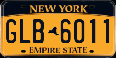NY license plate GLB6011