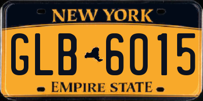 NY license plate GLB6015