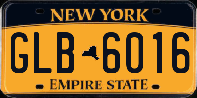 NY license plate GLB6016